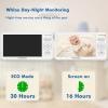 imageHelloBaby Baby Monitor with 6quot World First IPS Screen 30Hrs Battery Remote PanTiltZoom Camera No WiFi Video Baby Monitor Camera and Audio ECO VOX 2Way Talk Night Vision 1000ft PortableHB6560