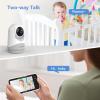imageHelloBaby Monitor with Camera and Audio 5 Screen with 16Hour Video Streaming Remote PanTiltZoom Camera TwoWay Talk VOX Mode AutoNight Vision Range up to 960ft and No WiFiHB6250Plus