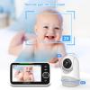 imageHelloBaby Monitor with Camera and Audio 5 Screen with 16Hour Video Streaming Remote PanTiltZoom Camera TwoWay Talk VOX Mode AutoNight Vision Range up to 960ft and No WiFi5 inches