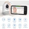 imageHelloBaby Monitor with Camera and Audio 5 Screen with 16Hour Video Streaming Remote PanTiltZoom Camera TwoWay Talk VOX Mode AutoNight Vision Range up to 960ft and No WiFiHB6250Plus
