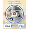 imageHelloBaby No WiFi Baby Monitor with VoiceActivated Night Vision4quot IPS Camera and Audio 2Way Talk and PTZ 26H Battery and 1000ft Range Portable for Nursery and TravelHB6340