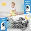 imageHelloBaby Video Baby Monitor with 2 Cameras and 5 Inch Split Screen Display Remote Control Cameras with Night Vision and Temprature MonitoringHB63512