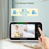 imageHelloBaby Video Baby Monitor with 2 Cameras and 5 Inch Split Screen Display Remote Control Cameras with Night Vision and Temprature MonitoringHB63512