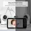 imageHelloBaby Video Baby Monitor with 2 Cameras and 5 Inch Split Screen Display Remote Control Cameras with Night Vision and Temprature MonitoringHB6351Plus2