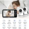 imageHelloBaby Video Baby Monitor with 2 Cameras and 5 Inch Split Screen Display Remote Control Cameras with Night Vision and Temprature MonitoringHB6351Plus2