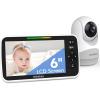 imageHelloBaby Monitor with Camera and Audio 5 Screen with 16Hour Video Streaming Remote PanTiltZoom Camera TwoWay Talk VOX Mode AutoNight Vision Range up to 960ft and No WiFiHB6250Plus