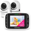 imageHelloBaby Video Baby Monitor with Remote Camera PanTiltZoom 32 Color LCD Screen Infrared Night Vision Temperature Display Lullaby Two Way AudioHB652