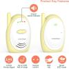 imageHellobaby Audio Baby Monitor with 1000ft Range Volume Control Portable 24GHz Digital Wireless Baby Monitor Audio Surveillance for Baby with HighSensitivity Mic USB Connection HB168