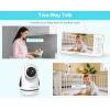 imageHelloBaby Baby Monitor with 2 Cameras Large 6 Video Baby Monitor No WiFi30Hour Long Battery 320 PanTilt Camera with 2X Zoom Auto Night Vision 2Way TalkECO1000ft Portable 150 Languages1 Cam
