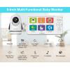 imageHelloBaby Baby Monitor with 2 Cameras Large 6 Video Baby Monitor No WiFi30Hour Long Battery 320 PanTilt Camera with 2X Zoom Auto Night Vision 2Way TalkECO1000ft Portable 150 Languages1 Cam