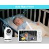 imageHelloBaby Baby Monitor with 2 Cameras Large 6 Video Baby Monitor No WiFi30Hour Long Battery 320 PanTilt Camera with 2X Zoom Auto Night Vision 2Way TalkECO1000ft Portable 150 Languages1 Cam