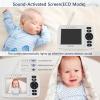 imageHelloBaby Baby Monitor No WiFiVideo Baby Monitor with Camera and Audio32 IPS Screen Manual Baby Camera Adjustment Night Vision 1000ft305m Range ECOVOX Feeding Reminder USB Charging CableHB2438
