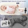 imageHelloBaby Baby Monitor No WiFiVideo Baby Monitor with Camera and Audio32 IPS Screen Manual Baby Camera Adjustment Night Vision 1000ft305m Range ECOVOX Feeding Reminder USB Charging CableHB2438