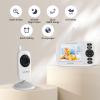 imageHelloBaby Baby Monitor No WiFiVideo Baby Monitor with Camera and Audio32 IPS Screen Manual Baby Camera Adjustment Night Vision 1000ft305m Range ECOVOX Feeding Reminder USB Charging CableHB2438plus