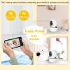 imageHelloBaby Baby Monitor with 2 Cameras 6quot World First Split Screen No WiFi 30H Battery 355 PanTiltZoom Night Vision VOX 8 Lullabies Temperature Alert 1000ft Range Portable for Travel2 CamsHB6550Plus