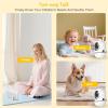 imageHelloBaby Baby Monitor with 2 Cameras 6quot World First Split Screen No WiFi 30H Battery 355 PanTiltZoom Night Vision VOX 8 Lullabies Temperature Alert 1000ft Range Portable for Travel2 CamsHB6550Plus