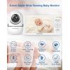 imageHelloBaby Baby Monitor with 2 Cameras World First 6quot IPS Split Screen Display and Double Cameras No WiFi 30H Battery 2Way Audio PanTiltZoom VOX Mode Night Vision 8 Lullabies 1000ft Range2CamsHB6560