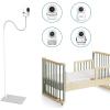 image:imageHelloBaby No WiFi Baby Monitor Green with Floor Stand 5 Screen 30Hour Battery PanTiltZoom Video Upgrade with Camera and Audio Night Vision VOX 2Way Talk 8 Lullabies and 1000ft Range
