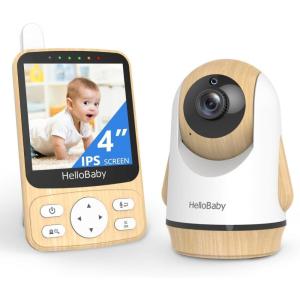 image:imageHelloBaby No WiFi Baby Monitor with VoiceActivated Night Vision4 IPS Camera and Audio 2Way Talk and PTZ 26H Battery and 1000ft Range Portable for Nursery and TravelHB6340