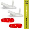 image:imageBaby Proof Door Handle Lever 2Pack with 2 Extra Adhesives  Easy OneHand Operation for Adults Durable ABS with 3M Adhesive Backing Simple Install Locks by Wappa Baby