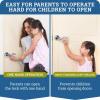 image:imageBaby Proof Door Handle Lever 2Pack with 2 Extra Adhesives  Easy OneHand Operation for Adults Durable ABS with 3M Adhesive Backing Simple Install Locks by Wappa Baby