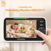 image:imageHelloBaby 5 Green Baby Monitor Case  Compatible with HB6550 Monitor WaterproofResistant Green Travel Case with Carrying Strap  ScratchResistant Storage for Portable Baby MonitoringBlack